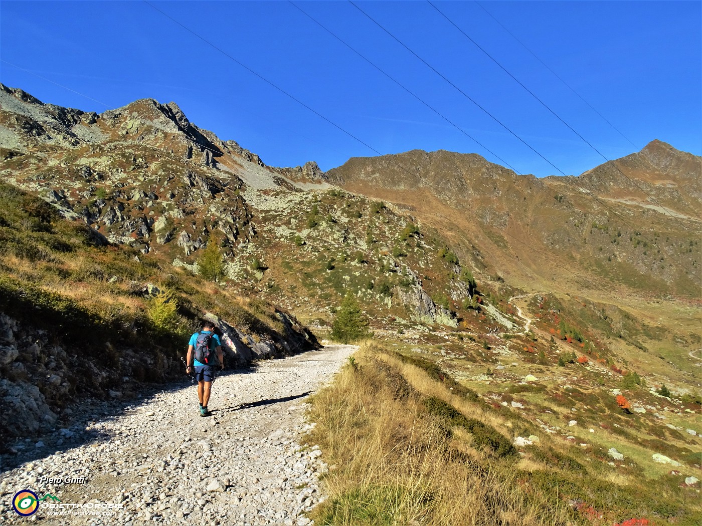 27 Camminiamo per un buon tratto sulla strada gippabile per il Rif. Dordona.JPG